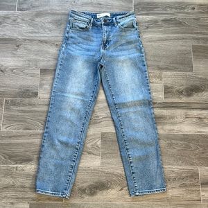 RSQ high rise straight leg blue jeans
